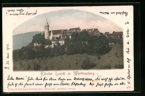 AK Lorch / Württ., Blick zum Kloster