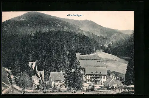 AK Allerheiligen, Teilansicht vom Berg aus gesehen