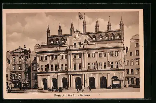 AK Rostock, am Rathaus