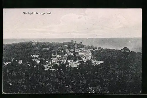 AK Heringsdorf / Seebad, Totalansicht, Luftbild