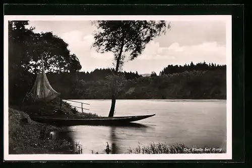 AK Murg / Rhein, Partie am Rheinufer