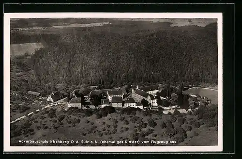 AK Sulz a. N., Ackerbauschule Kirchberg, Flugzeugaufnahme