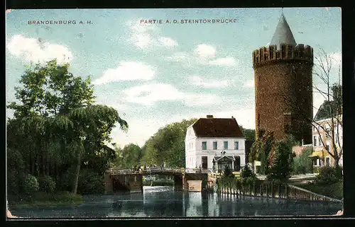 AK Brandenburg a. H., an der Steintorbrücke