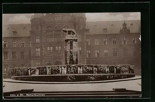 AK Köln, am Römerbrunnen
