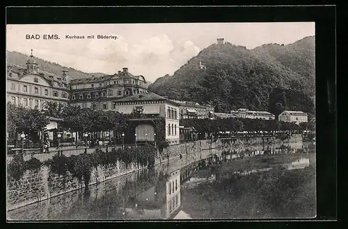 AK Bad Ems, Kurhaus mit Bäderley