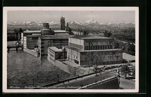 AK München, Deutsches Museum mit neuen Studiengebäuden
