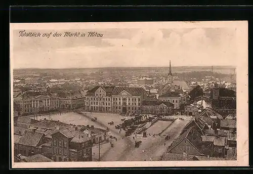 AK Mitau, Der Marktplatz aus der Vogelschau