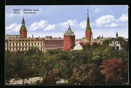 AK Riga, Basteiberg mit Umgebung