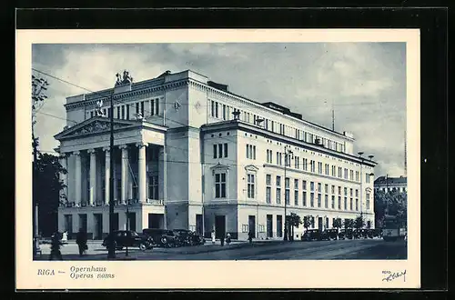 AK Riga, Strassenpartie am Opernhaus