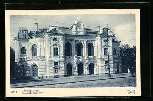 AK Riga, Schauspielhaus, Frontansicht