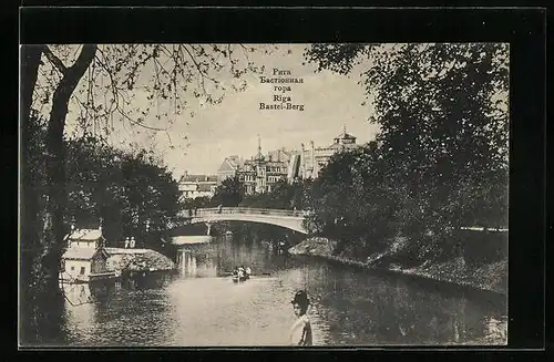 AK Riga, Brücke im Bastei-Berg