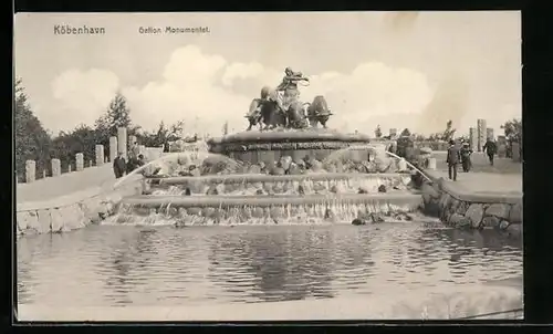 AK Köbenhavn, Gefion Monumentet