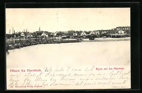 AK Hornboek, Byen set fra Havnen