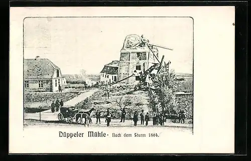 AK Düppel, zerstörte Düppeler Mühle