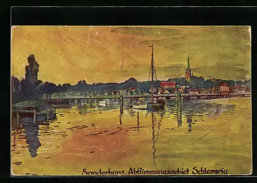 AK Sonderburg, Panorama bei Abendstimmung