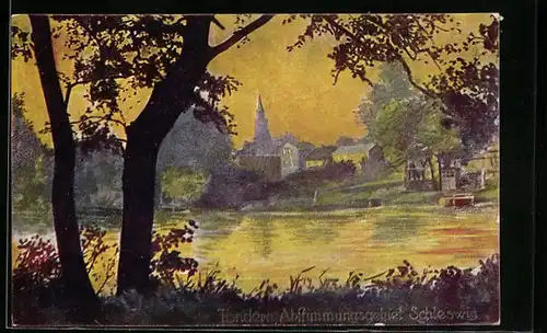 AK Tondern, Panorama bei Abendstimmung