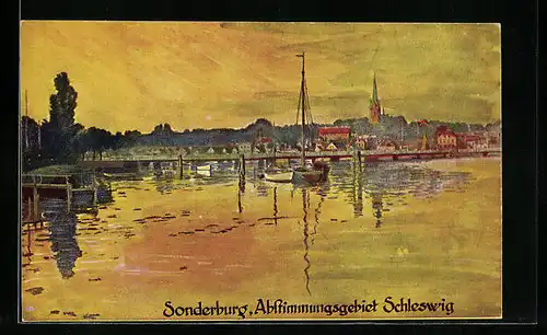 AK Sonderburg, Panorama bei Abendstimmung