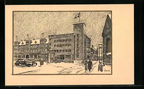 Künstler-AK Aarhus, Fra Bispetorvet