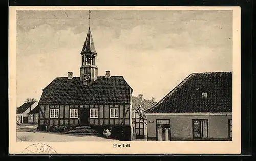 AK Ebeltoft, Ortspartie mit Kirche