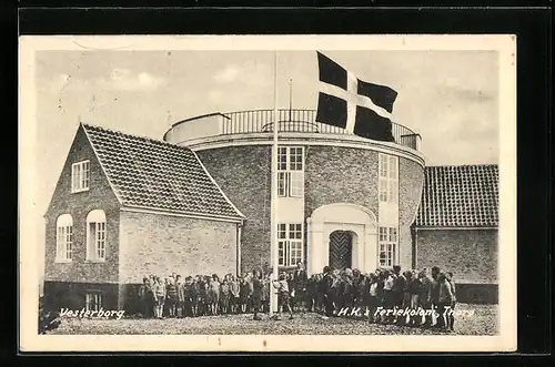 AK Vesterborg, Gebäude und Kinder der Ferienkolonie, Thorö