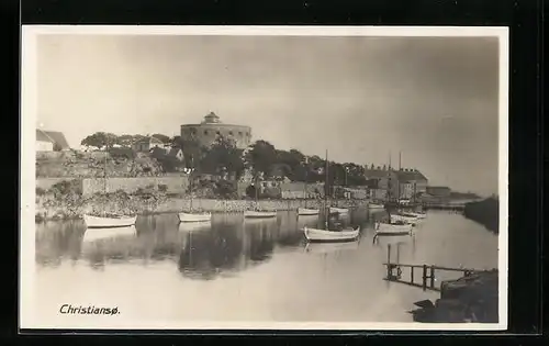 AK Christiansö, Wasserpartie mit Wehrturm