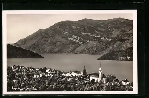 AK Beckenried, Gesamtansicht mit Blick auf den Rigi