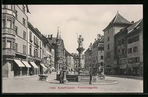 AK Schaffhausen, Brunnen am Frohnwaagplatz