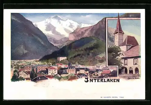 AK Interlaken, altes Kloster, Gesamtansicht