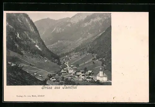 AK Isenthal, Panoramablick vom Berg aus gesehen