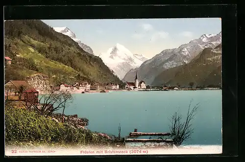 AK Flüelen, Partie mit Blick zum Bristenstock