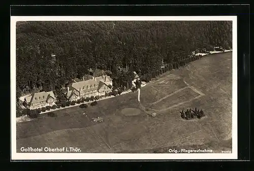 AK Oberhof /Th., Golfhotel vom Flugzeug aus