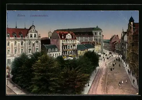 AK Essen, Limbeckerplatz mit Strasse