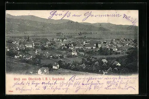 AK Oberkirch i. B., Gesamtansicht aus der Vogelschau