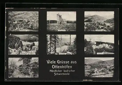 AK Ottenhöfen /Schwarzw., Ortsansicht, Ortspartie, Hornisgrinde