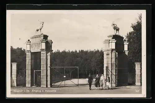 AK Siegmar /Sa., Eingang zur Pelzmühle