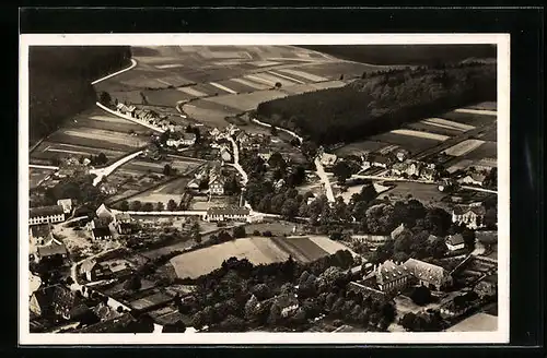 AK Neuhaus /Sollinger Wald, Ortsansicht vom Flugzeug aus