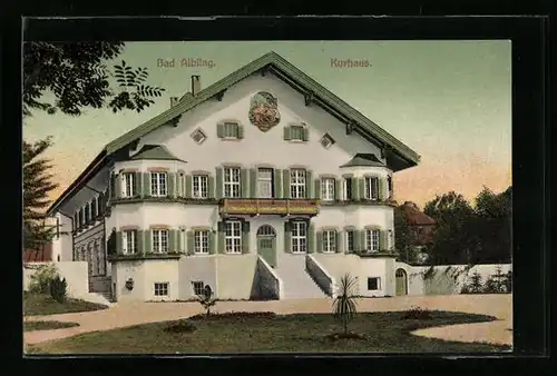 AK Bad Aibling, Kuhaus mit Vorgarten