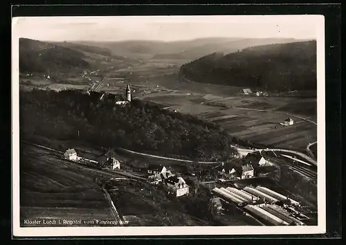 AK Lorch /Remstal, Kloster Lorch und Umgebung vom Flugzeug aus