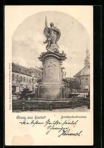 AK Rastatt, Der Bernhardusbrunnen