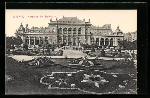 AK Wien, Kursalon mit Anlagen im Stadtpark