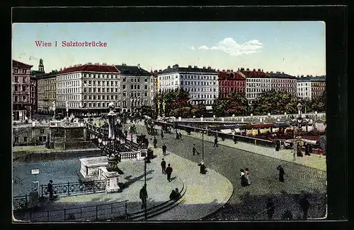 AK Wien, Partie an der Salztorbrücke