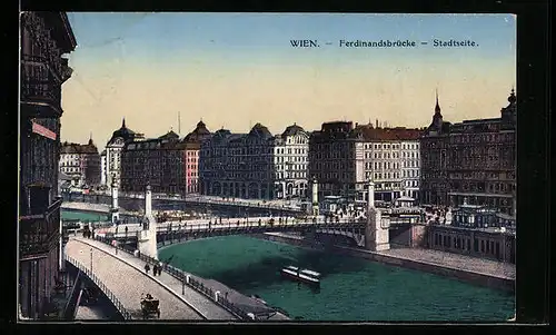 AK Wien, Ferdinandsbrücke, Stadtseite