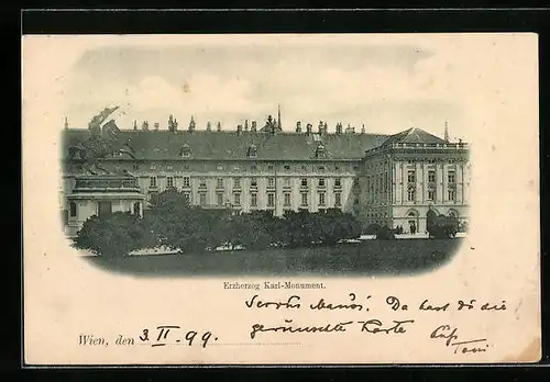 AK Wien, Erzherzog Karl-Monument