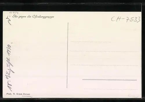 AK Süs, Ortsansicht gegen die Ofenberggruppe