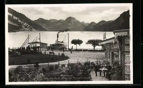 AK Alpnachstad, Blick vom Hotel Pilatus auf Vierwaldstättersee