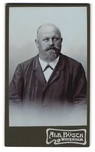 Fotografie Alb. Bösch, Winterthur, Eulachstr. 9, Portrait stattlicher Herr mit Bart