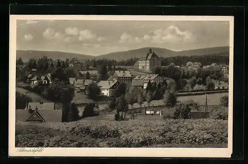 AK Schmiedefeld, Blick von der Bergwiese aus gesehen