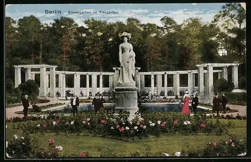 AK Berlin, Rosengarten im Tiergarten