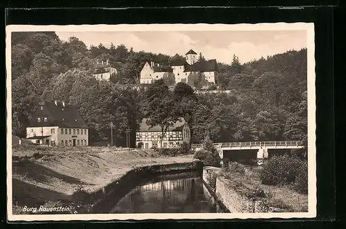 AK Rauenstein, Teilansicht mit Burg