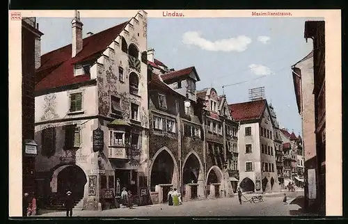 AK Lindau, Blick in die Maximilianstrasse
